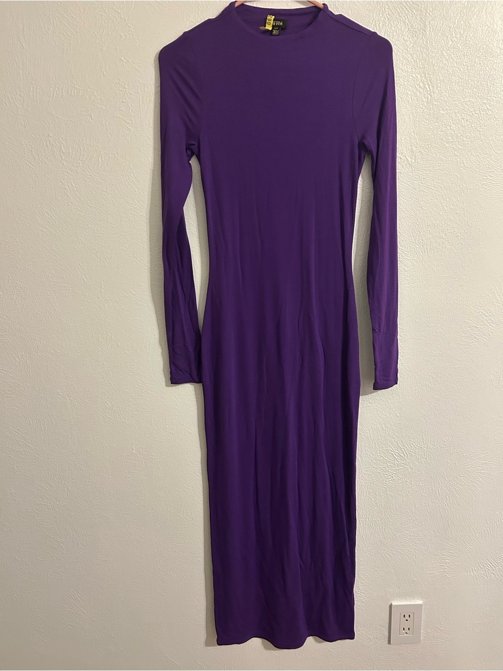 AFRM Purple Long-Sleeve Bodycon Maxi Dress